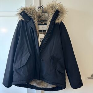 Aritzia Wilfred Black Parka